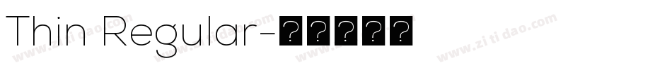 Thin Regular字体转换